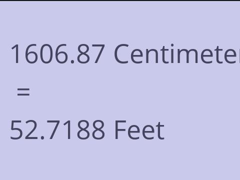 1606.87 CM TO FEET