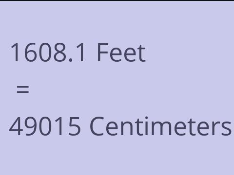 1608.1 FEET TO CM