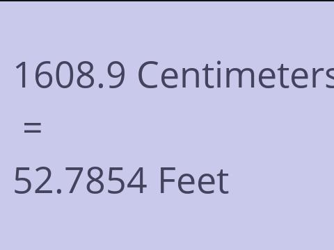 1608.9 CM TO FEET