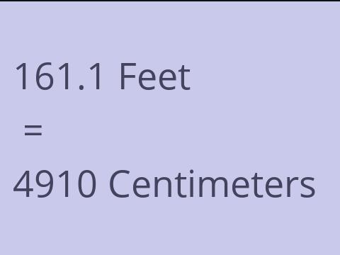 161.1 FEET TO CM