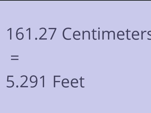 161.27 CM TO FEET