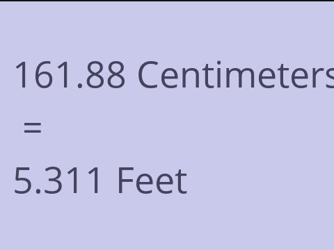 161.88 CM TO FEET