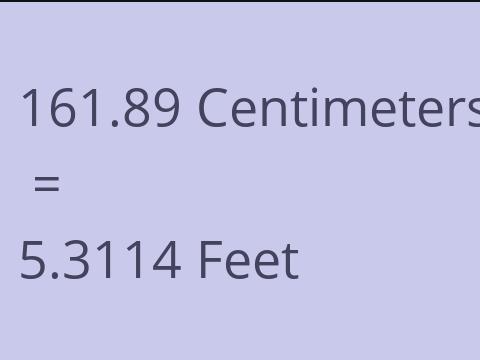 161.89 CM TO FEET