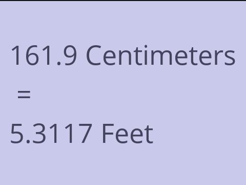 161.9 CM TO FEET