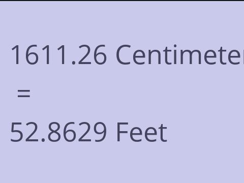 1611.26 CM TO FEET