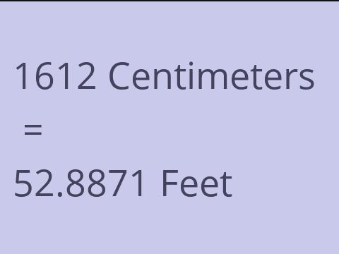 1612 CM TO FEET