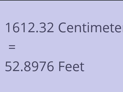 1612.32 CM TO FEET