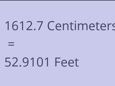 1612.7 CM TO FEET