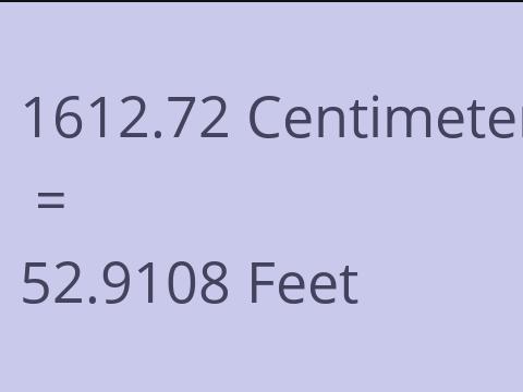 1612.72 CM TO FEET