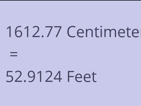 1612.77 CM TO FEET