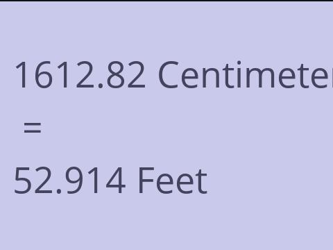 1612.82 CM TO FEET