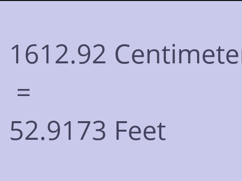 1612.92 CM TO FEET