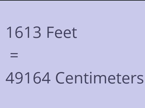 1613 FEET TO CM