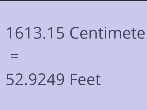 1613.15 CM TO FEET