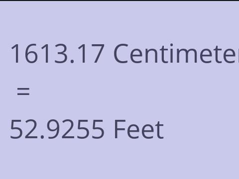 1613.17 CM TO FEET