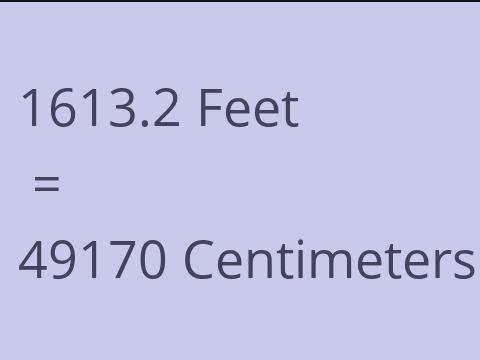 1613.2 FEET TO CM