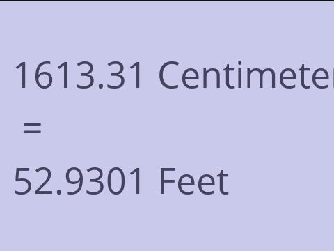 1613.31 CM TO FEET