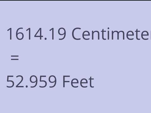 1614.19 CM TO FEET