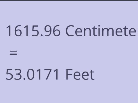 1615.96 CM TO FEET