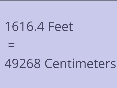 1616.4 FEET TO CM