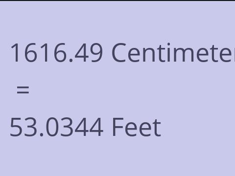 1616.49 CM TO FEET