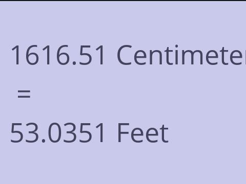 1616.51 CM TO FEET