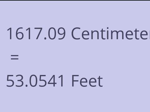 1617.09 CM TO FEET