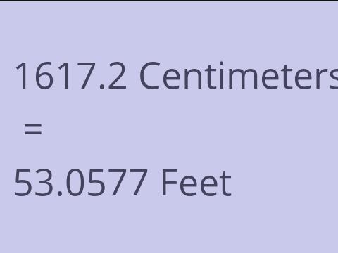 1617.2 CM TO FEET