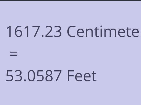 1617.23 CM TO FEET