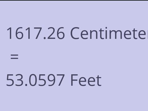 1617.26 CM TO FEET