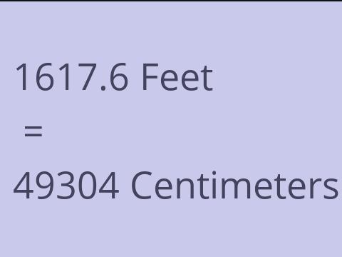 1617.6 FEET TO CM