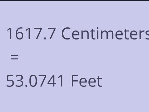 1617.7 CM TO FEET