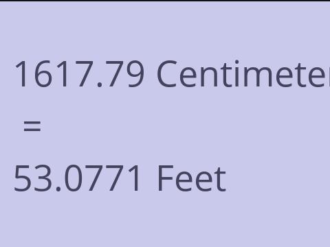 1617.79 CM TO FEET