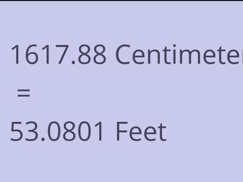 1617.88 CM TO FEET