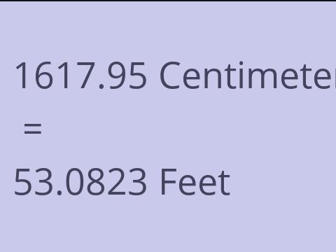 1617.95 CM TO FEET