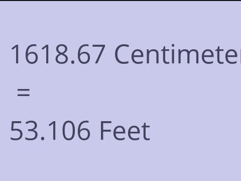 1618.67 CM TO FEET