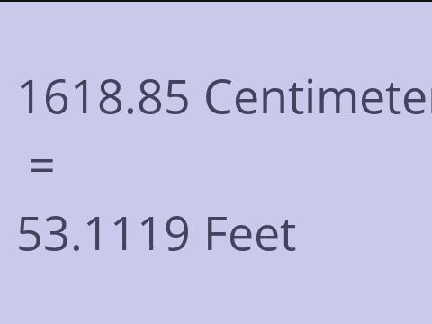 1618.85 CM TO FEET