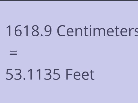 1618.9 CM TO FEET