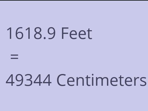 1618.9 FEET TO CM