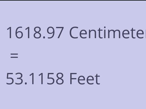 1618.97 CM TO FEET