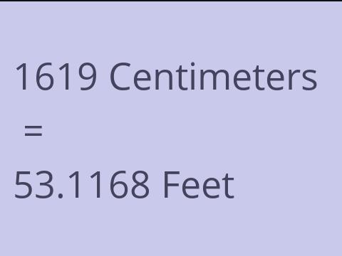 1619 CM TO FEET