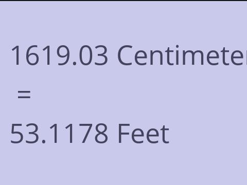 1619.03 CM TO FEET