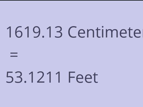 1619.13 CM TO FEET