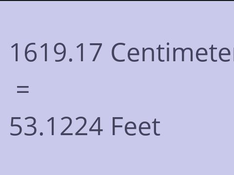 1619.17 CM TO FEET