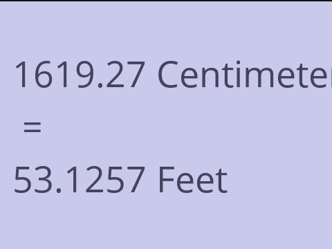 1619.27 CM TO FEET