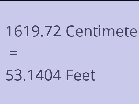 1619.72 CM TO FEET