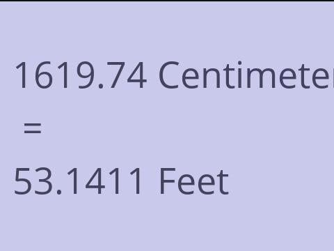 1619.74 CM TO FEET