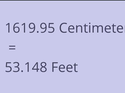 1619.95 CM TO FEET