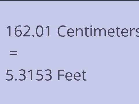 162.01 CM TO FEET