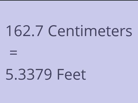 162.7 CM TO FEET